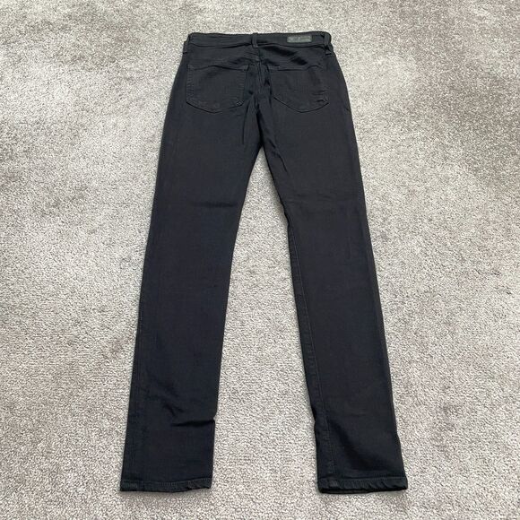 AG Adriano Goldschmied Farrah Ankle High Rise Skinny Jeans Women 25R Black 26x29 - Picture 2 of 16